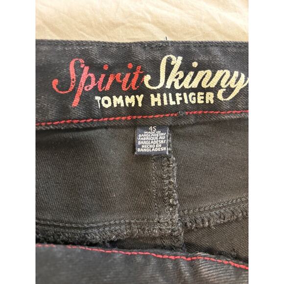 Tommy Hilfiger Women’s Size 4 Short Black Jeans Spirit Skinny 5-Pocket Western - Picture 5 of 9